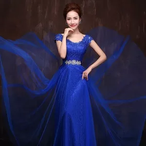 Выпускное платье синее