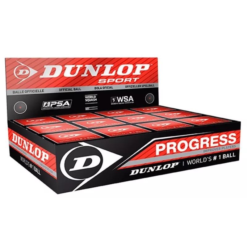 Мячи для сквоша Dunlop Pro,  Competition,  Progress,  Intro (12 мячей) 4